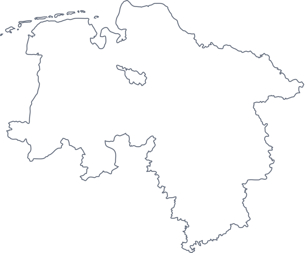 Karte von Niedersachen